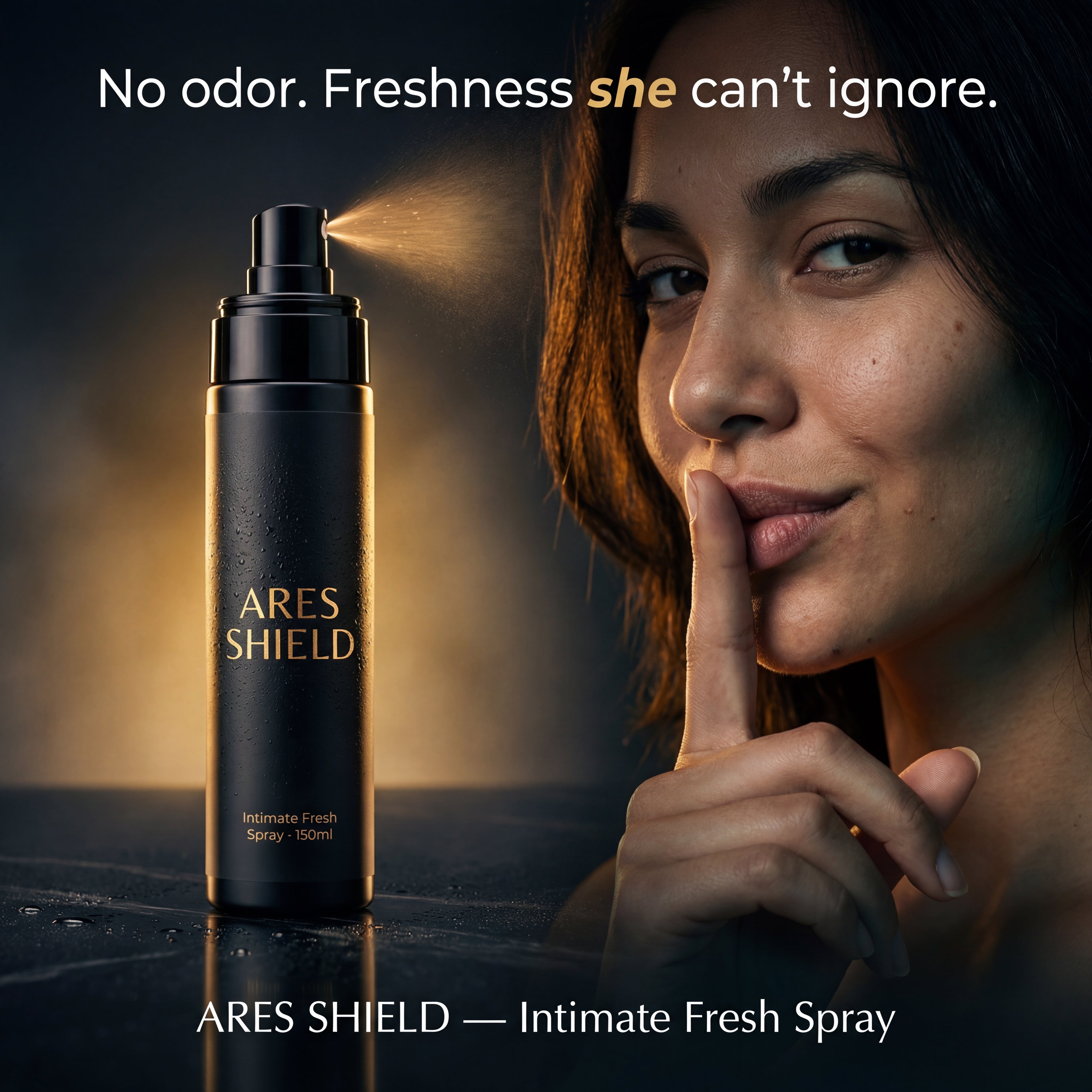 ARES Shield - بخاخ حماية حميمية مضاد للبكتيريا للرجال